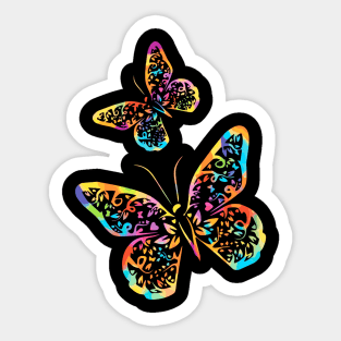 Neon Butterfly Sticker